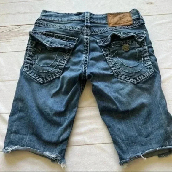 True Religion Other - True Religion Men Ricky Straight Flap Super T Relaxed Cut Off Denim shor…